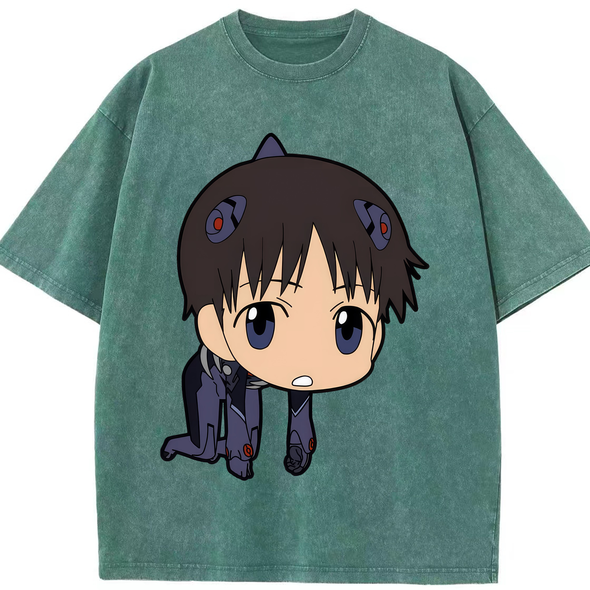 （画像用） EVA 新世紀エヴァンゲリオン 綿100% ヴィンテージ風 半袖Tシャツ（フロントプリント）
